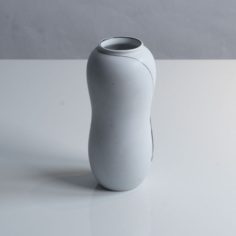 Stig Lindberg for Gustavsberg, "Grazia" stoneware vase with hand and flora L3000