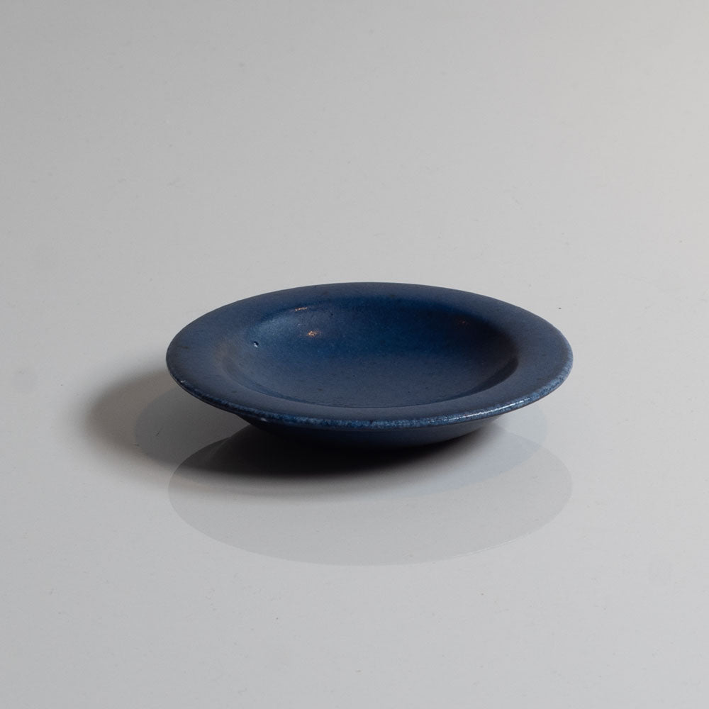 Saxbo, Denmark, small dish with blue matte glaze K2122