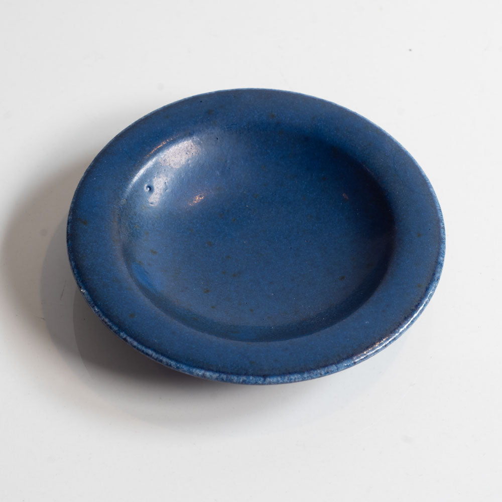 Saxbo, Denmark, small dish with blue matte glaze K2122
