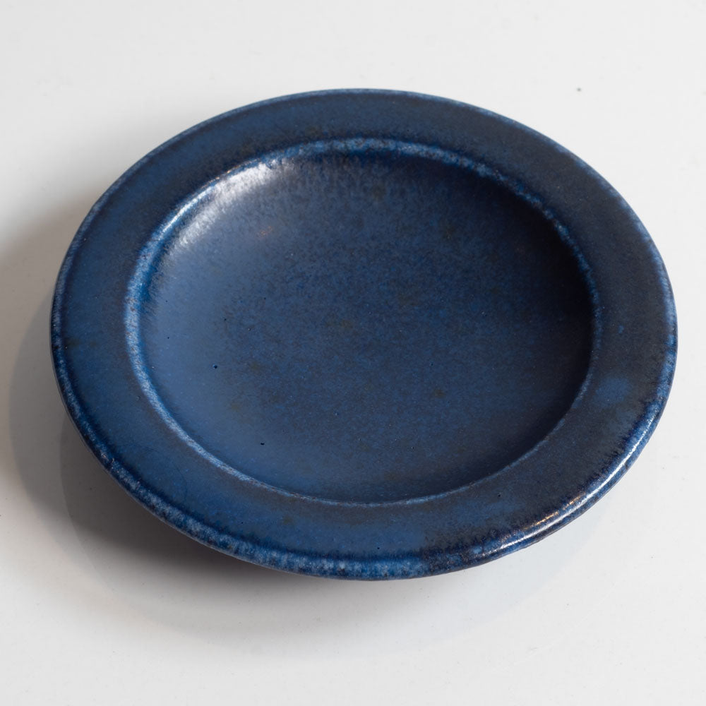 Saxbo, Denmark, small dish with blue matte glaze K2121