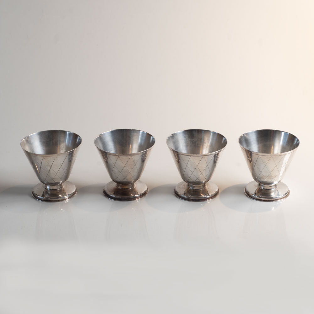 Group of silver plated cups, Germany