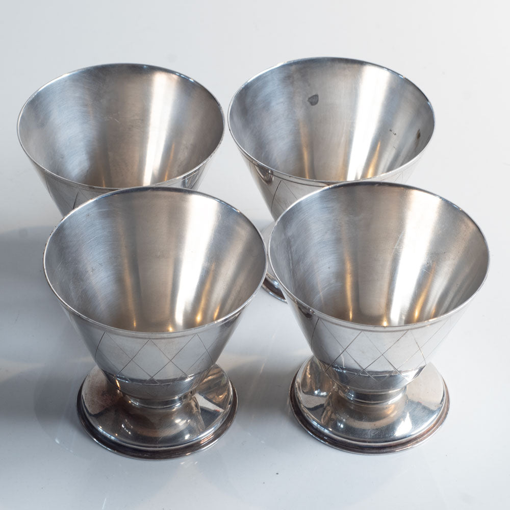 Group of silver plated cups, Germany