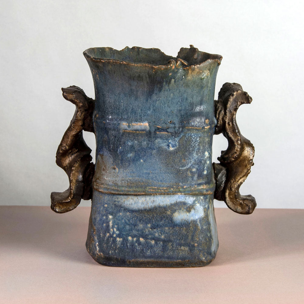 Colin Pearson, own studio, UK, unique stoneware "Winged Form" vessel H1254