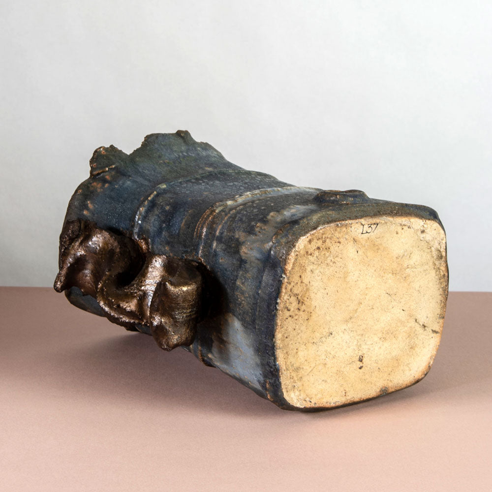 Colin Pearson, own studio, UK, unique stoneware "Winged Form" vessel H1254