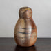 Horst Kerstan, Germany, unique stoneware double gourd vase with brown and cream glaze