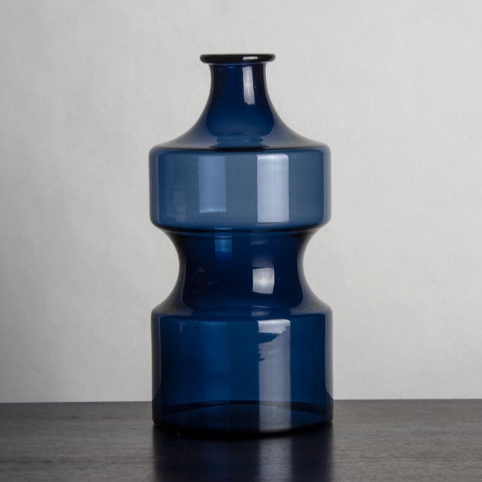 Timo Sarpaneva for Iittala, blue "i-glass" decanter J1348