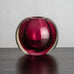 A.D. Copier for Leerdam, the Netherlands, red and clear glass vase with control bubbles G9354