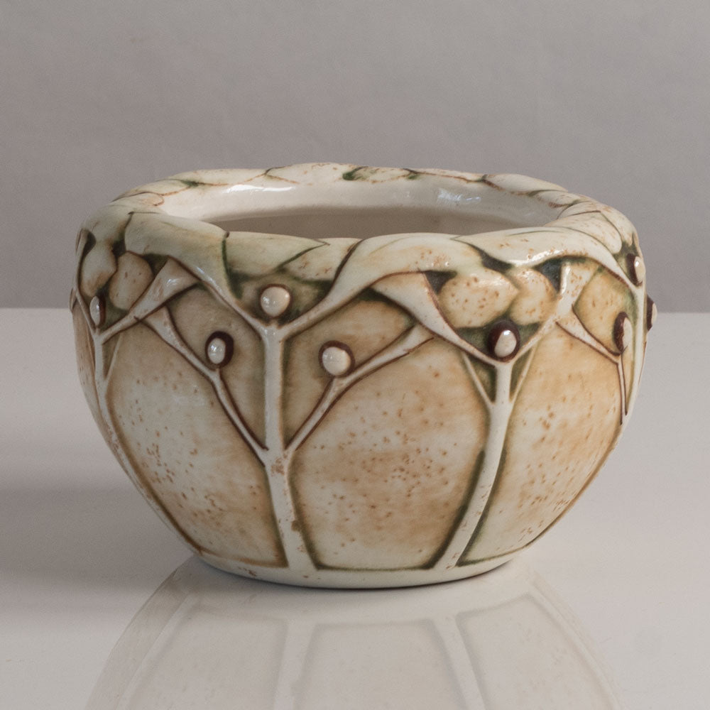 Ernst Wahliss for Turn-Teplitz, Austria, porcelain carved vase M4132