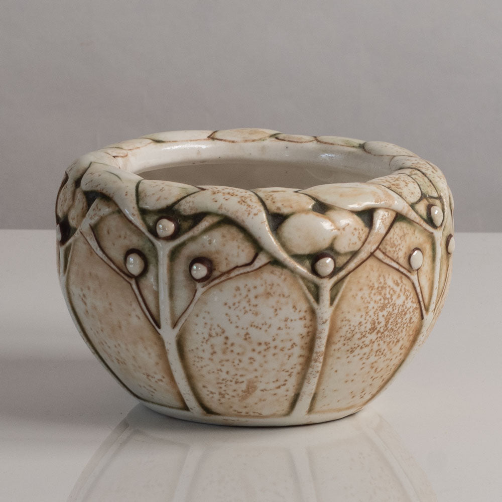 Ernst Wahliss for Turn-Teplitz, Austria, porcelain carved vase M4132