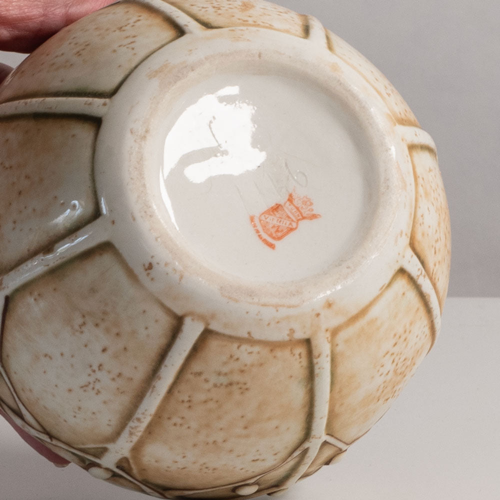 Ernst Wahliss for Turn-Teplitz, Austria, porcelain carved vase M4132