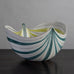 Stig Lindberg for Gustavsberg, "Faience" earthenware bowl with green and yellow stripes J1024