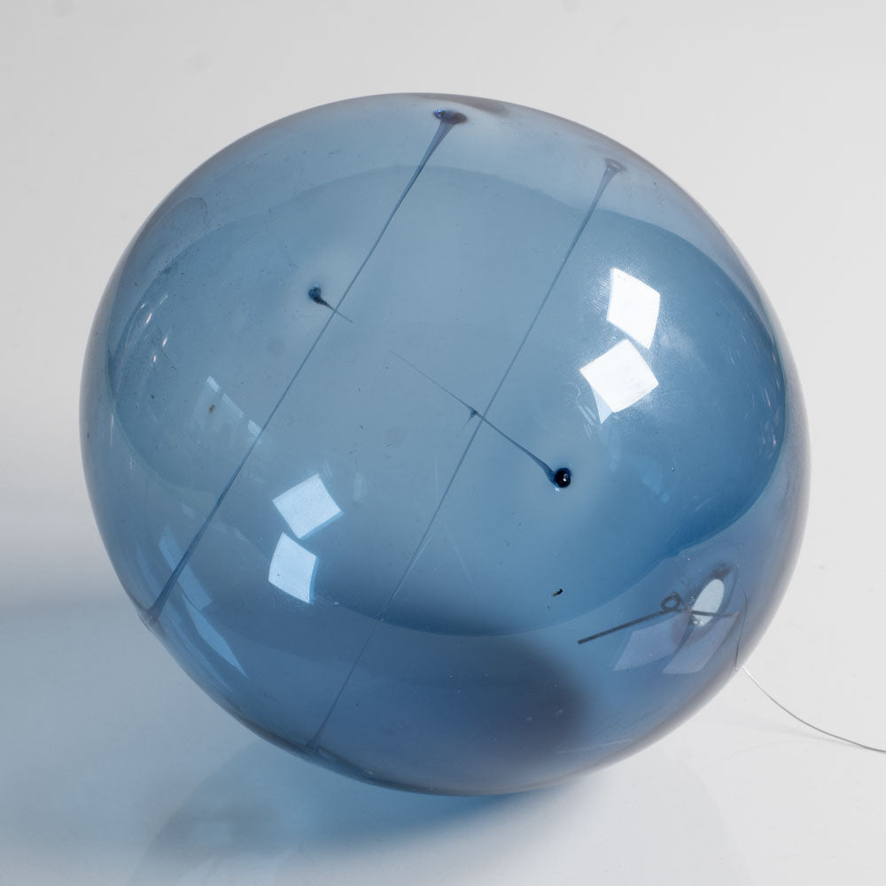 Timo Sarpaneva for Iittala, Finland, "Aurinkopallo" blue glass hanging sphere H1181