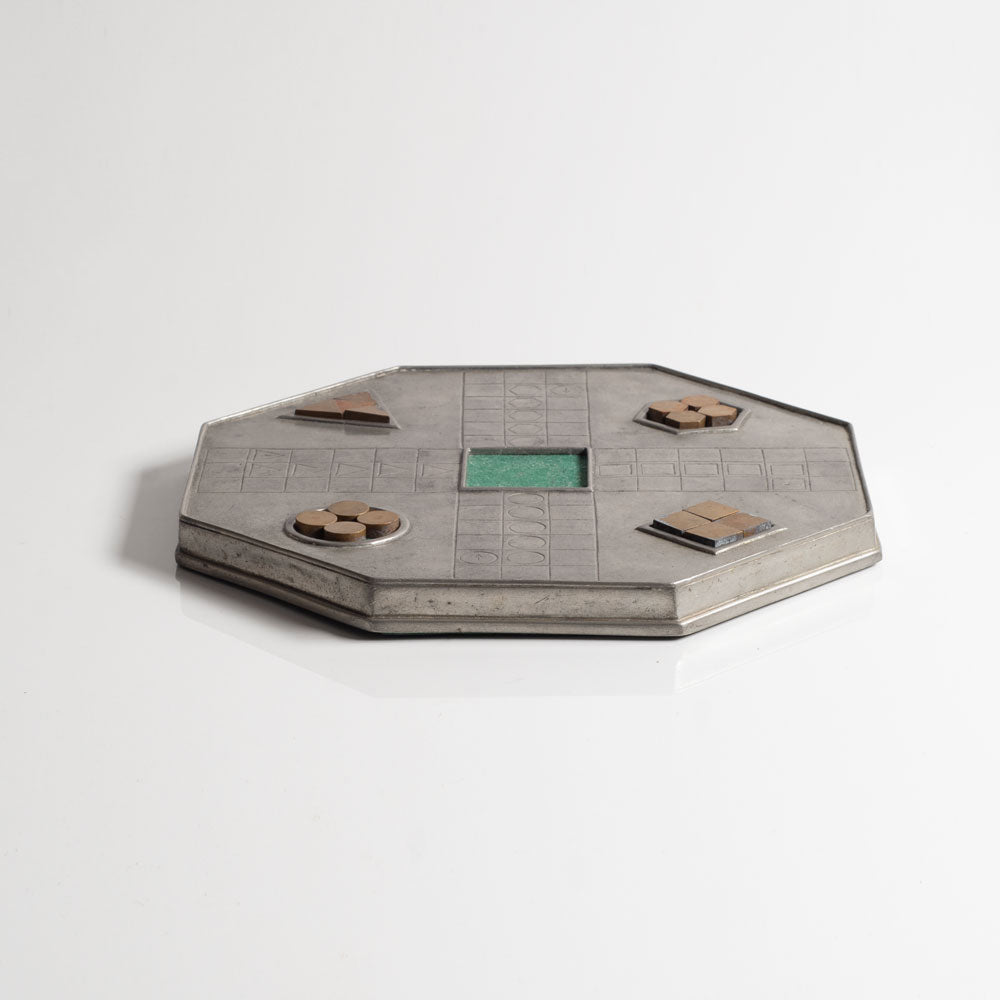 Alberto Tabellini, Italy, pewter game board L3697