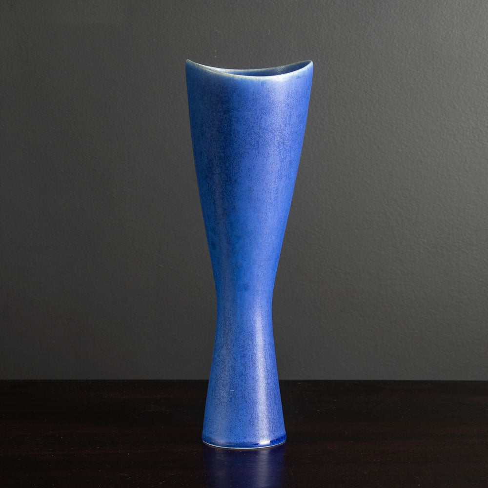 Stig Lindberg for Gustavsberg, "Vitrin" stoneware vase with blue matte glaze H1654