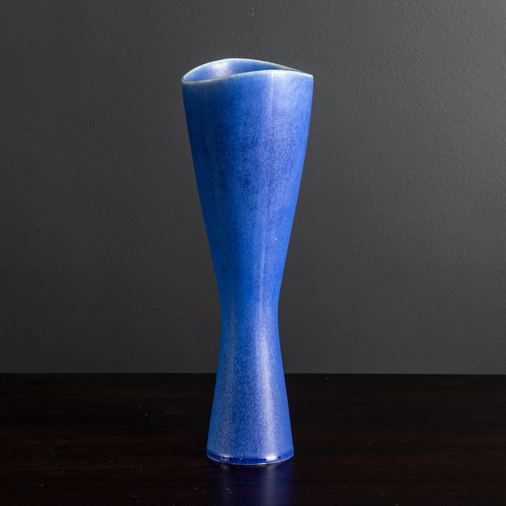 Stig Lindberg for Gustavsberg, "Vitrin" stoneware vase with blue matte glaze H1654