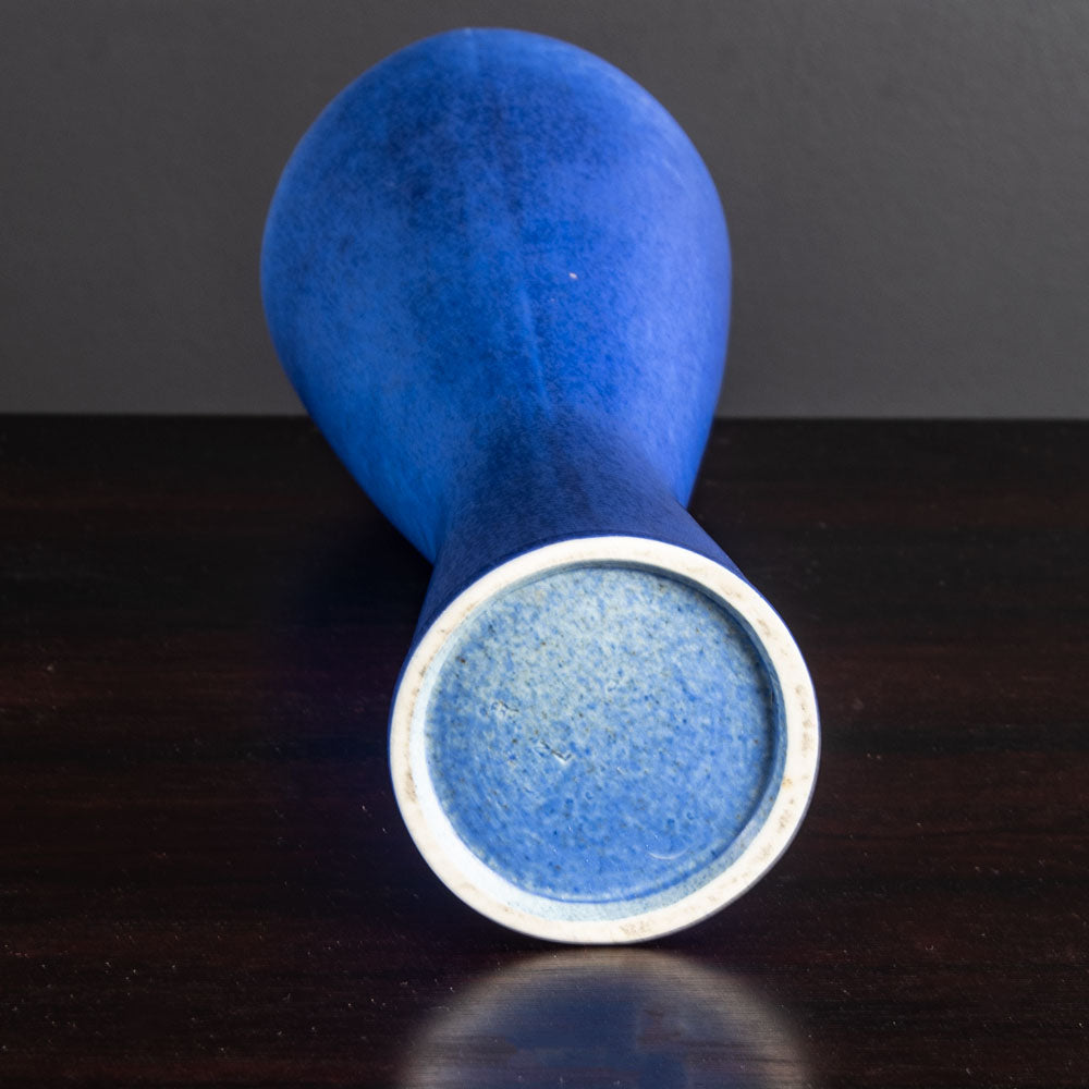 Stig Lindberg for Gustavsberg, "Vitrin" stoneware vase with blue matte glaze H1654
