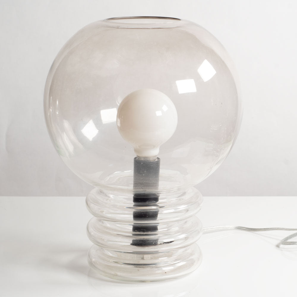 "Bulb Moon" clear glass lamp by Heinrich Gartenbrink for Glashütte A1508