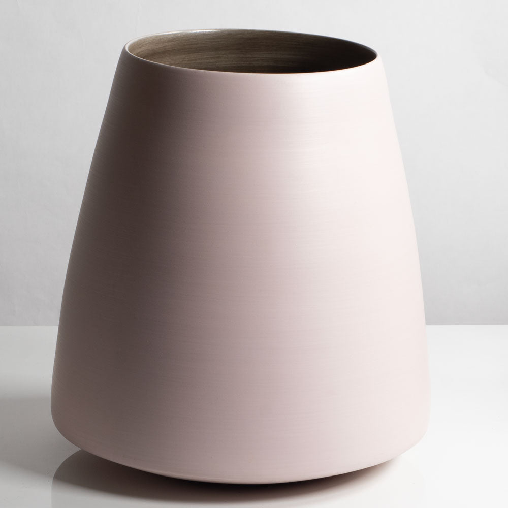 Rina Menardi, large vase with matte pink glaze, Italy K2018