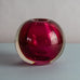 A.D. Copier for Leerdam, the Netherlands, red and clear glass vase with control bubbles G9354