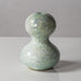 Horst Kerstan, Germany, unique double gourd vase with glossy blue-green and off white crysalline glaze K2814