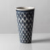 Arthur Carlsson Percy for Uppsala Ekeby, Sweden,  porcelain vase with leaf pattern in blue K2776