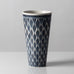 Arthur Carlsson Percy for Uppsala Ekeby, Sweden,  porcelain vase with leaf pattern in blue K2776