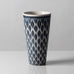 Arthur Carlsson Percy for Uppsala Ekeby, Sweden,  porcelain vase with leaf pattern in blue K2776
