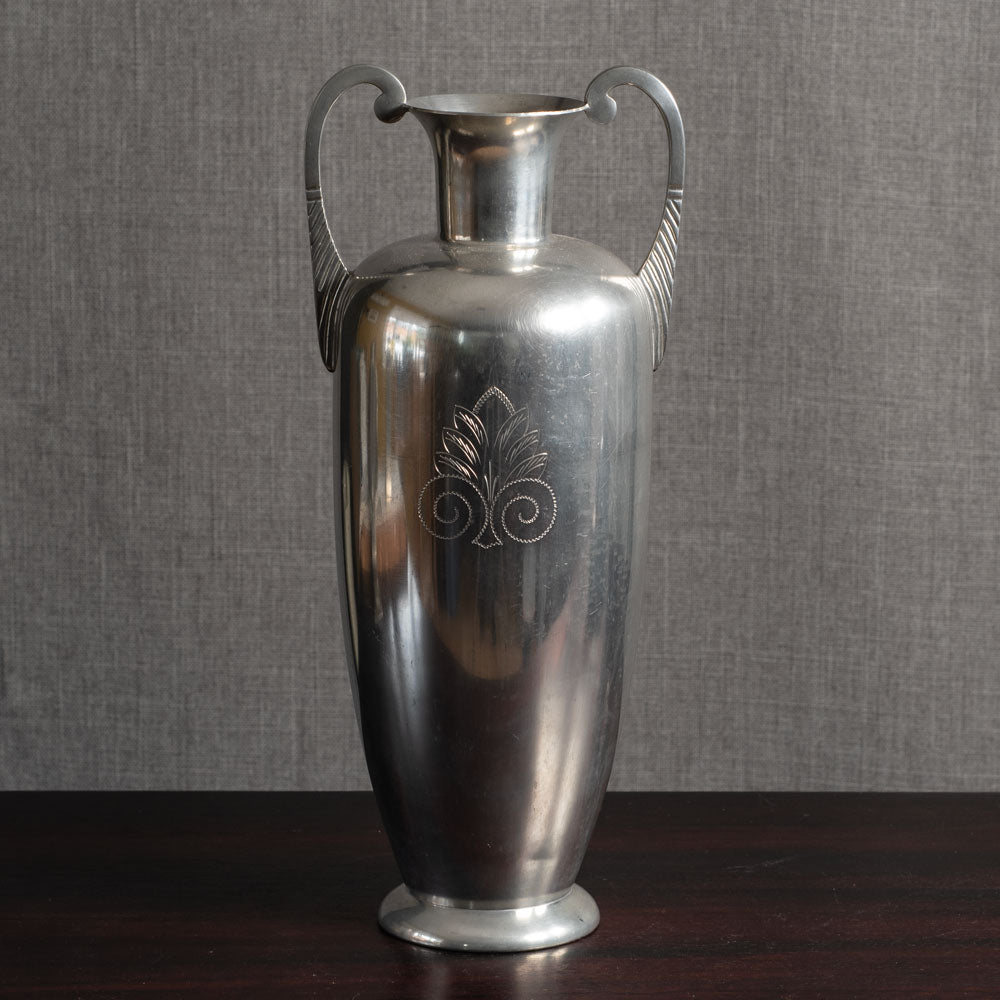 L & L (Loij & Lindbladh), Sweden, large handled pewter urn L3685