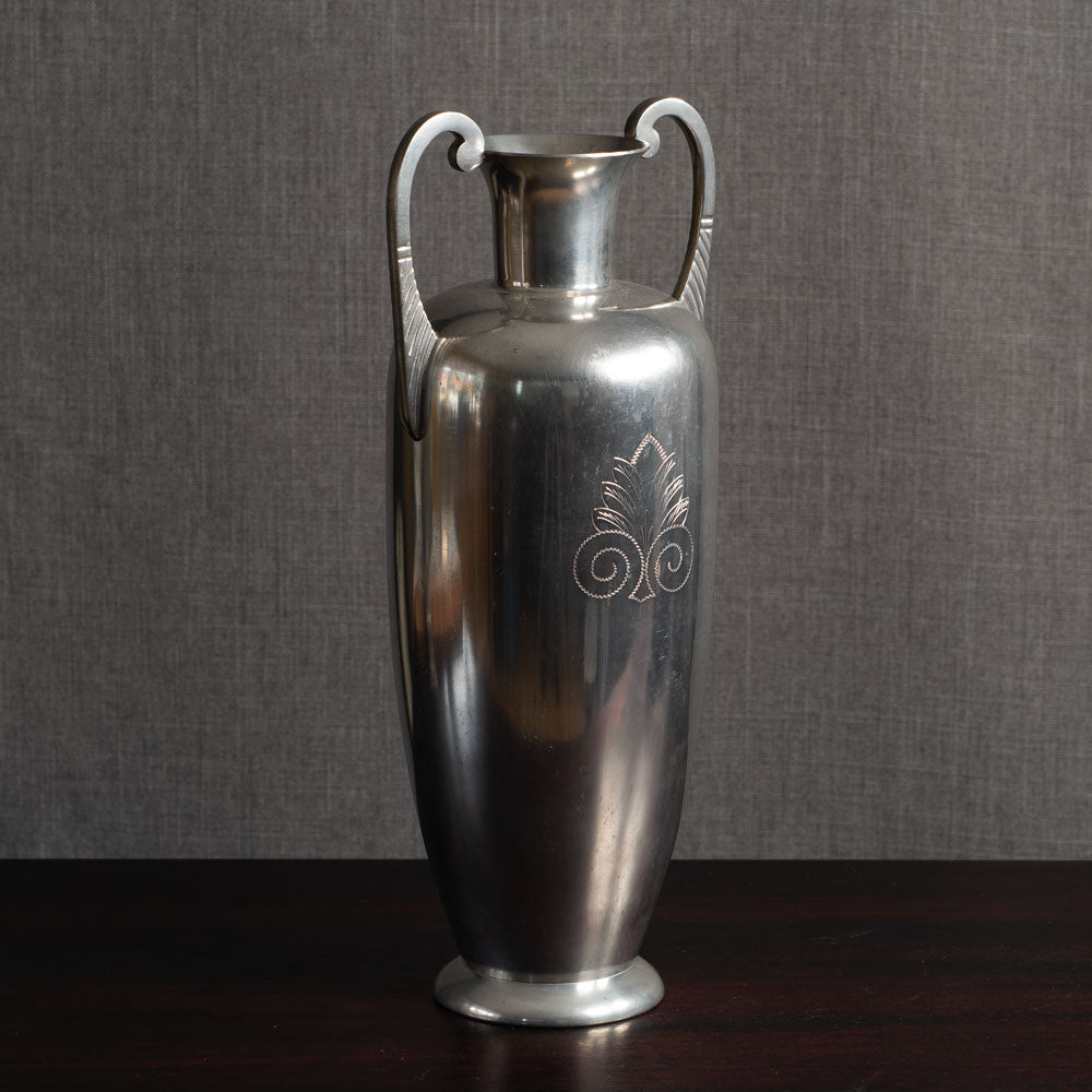 L & L (Loij & Lindbladh), Sweden, large handled pewter urn L3685