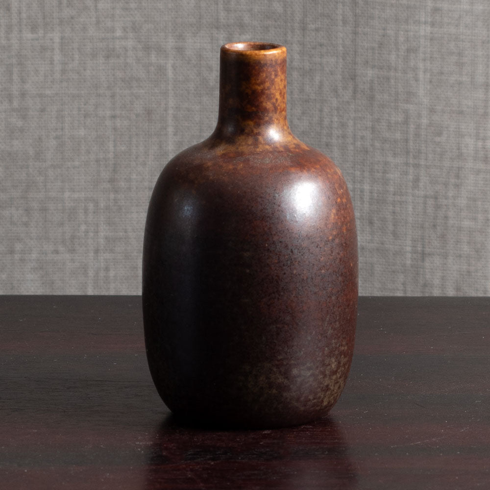 Erich and Ingrid Triller for Tobo, Sweden, vase with matte brown glaze G9512