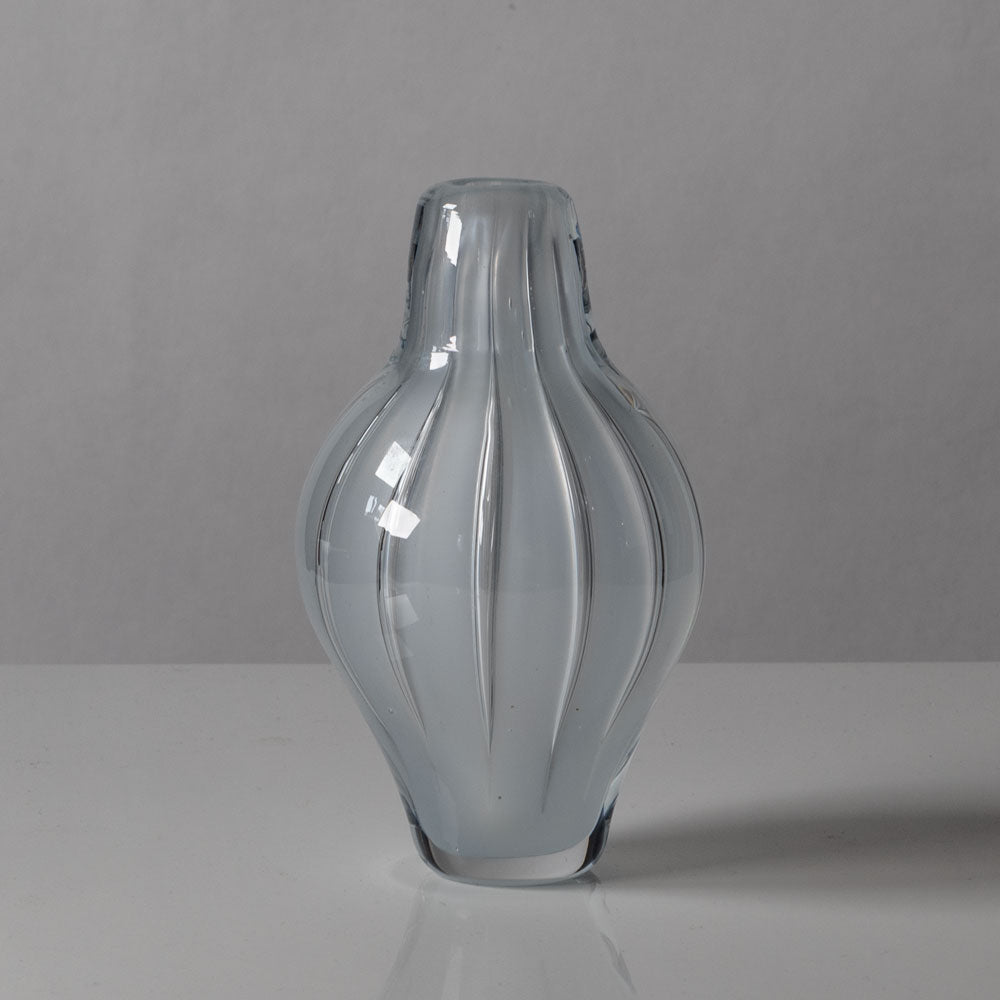 Edvin Öhrström for Orrefors, Sweden, "Ariel" vase in gray and clear glass K2912