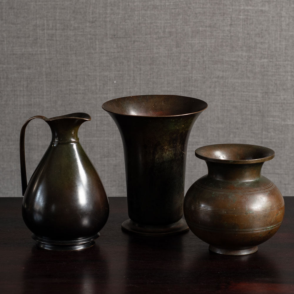Group of bronze vessels by Just Andersen
