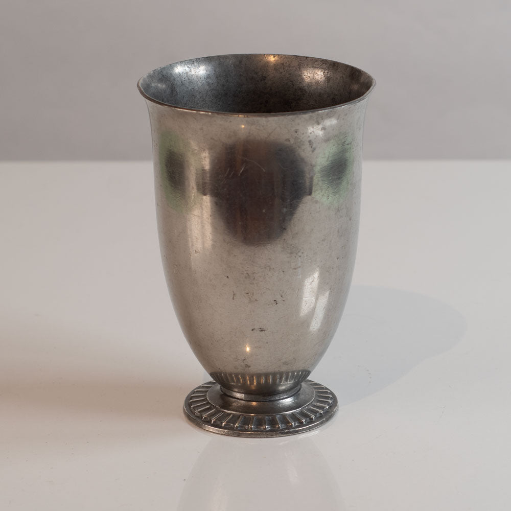 Just Andersen, Denmark, pewter footed vase M4146