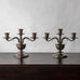 Sune Backstroms, Sweden, pair of bronze candlesticks J1122