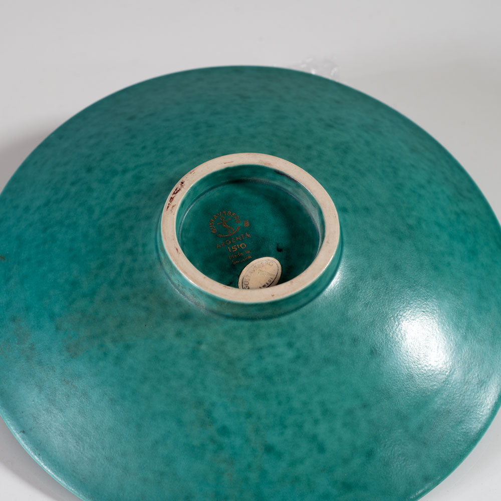 Wilhelm Kage for Gustavsberg, Sweden, "Argenta" bowl with fish M4080
