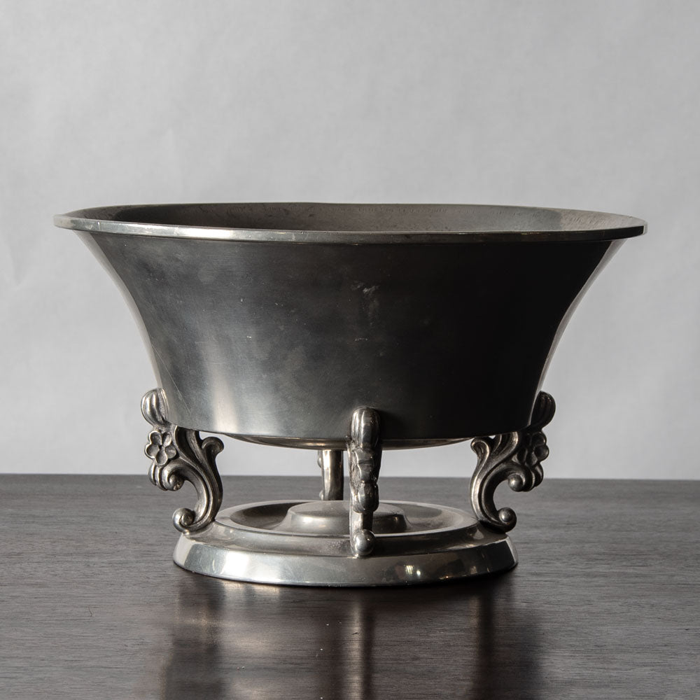 CG Hallberg, Sweden, tin footed bowl J1056