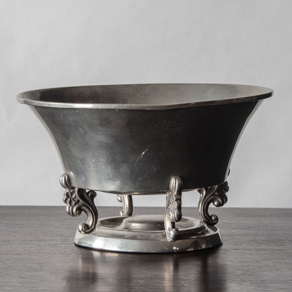 CG Hallberg, Sweden, tin footed bowl J1056
