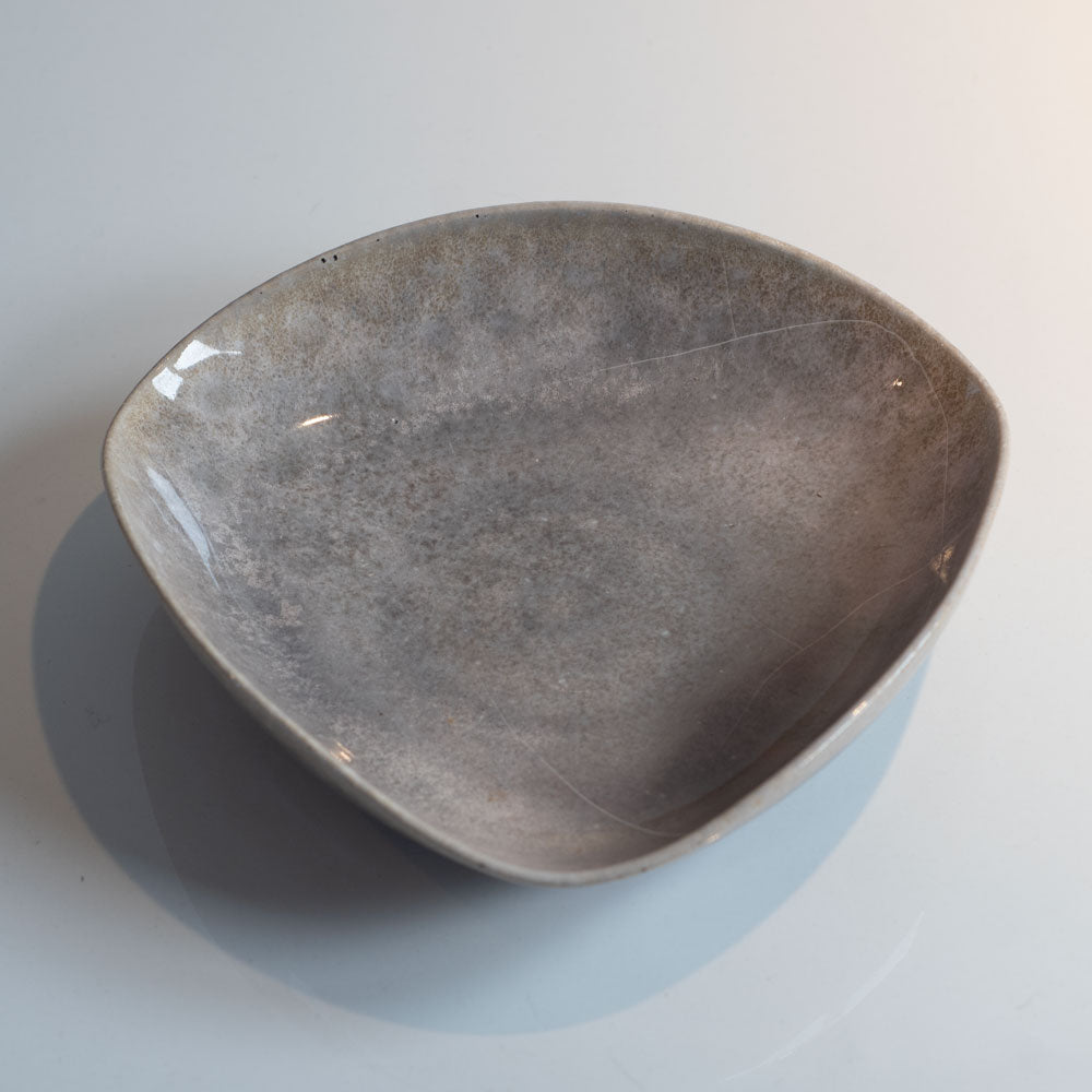 Richard Uhlemeyer, Germany, ceramic dish with glossy gray glaze C5137