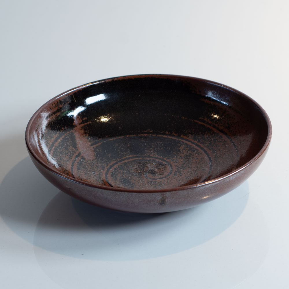Taizé, France, ceramic bowl with glossy brown glaze K2022
