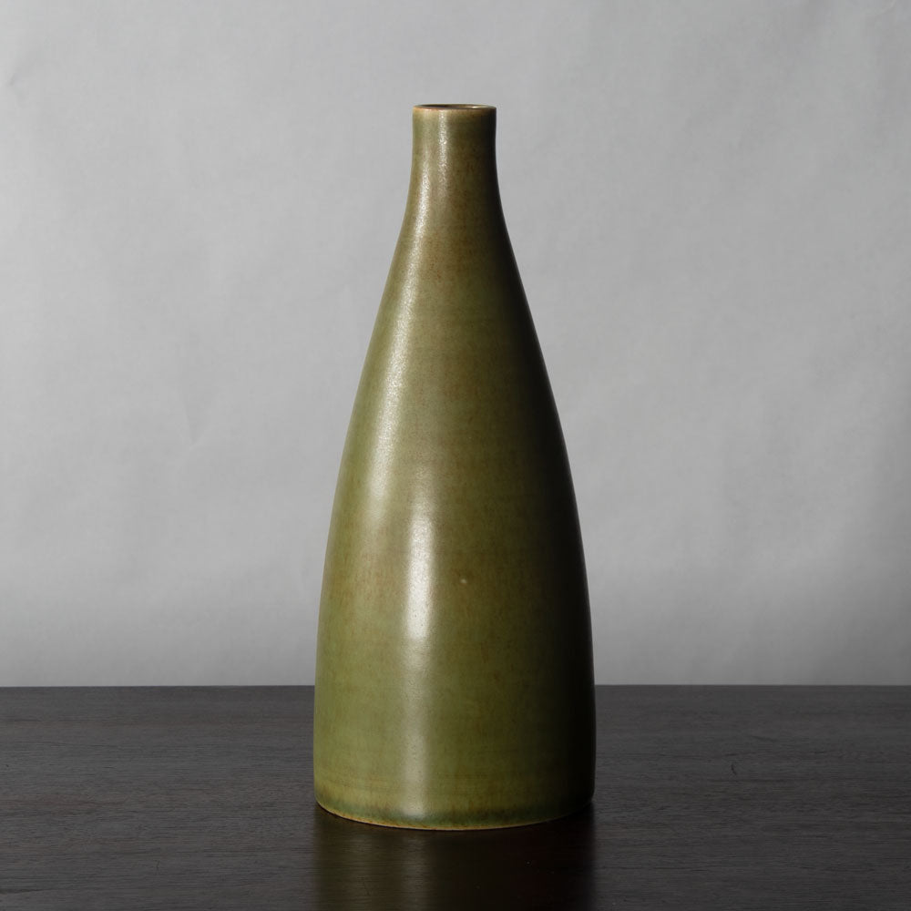 Two green vases by Erich and Ingrid Triller for Tobo, Sweden