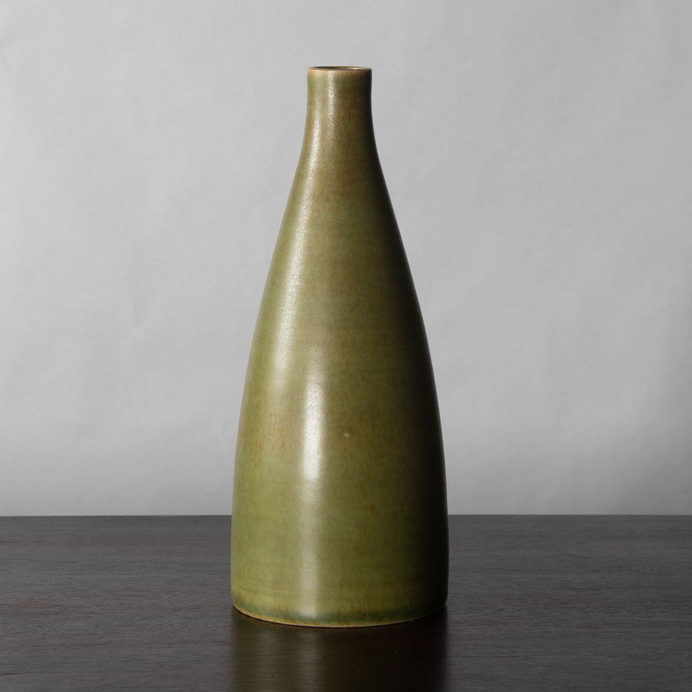 Erich and Ingrid Triller for Tobo, stoneware vase with green glaze G9476
