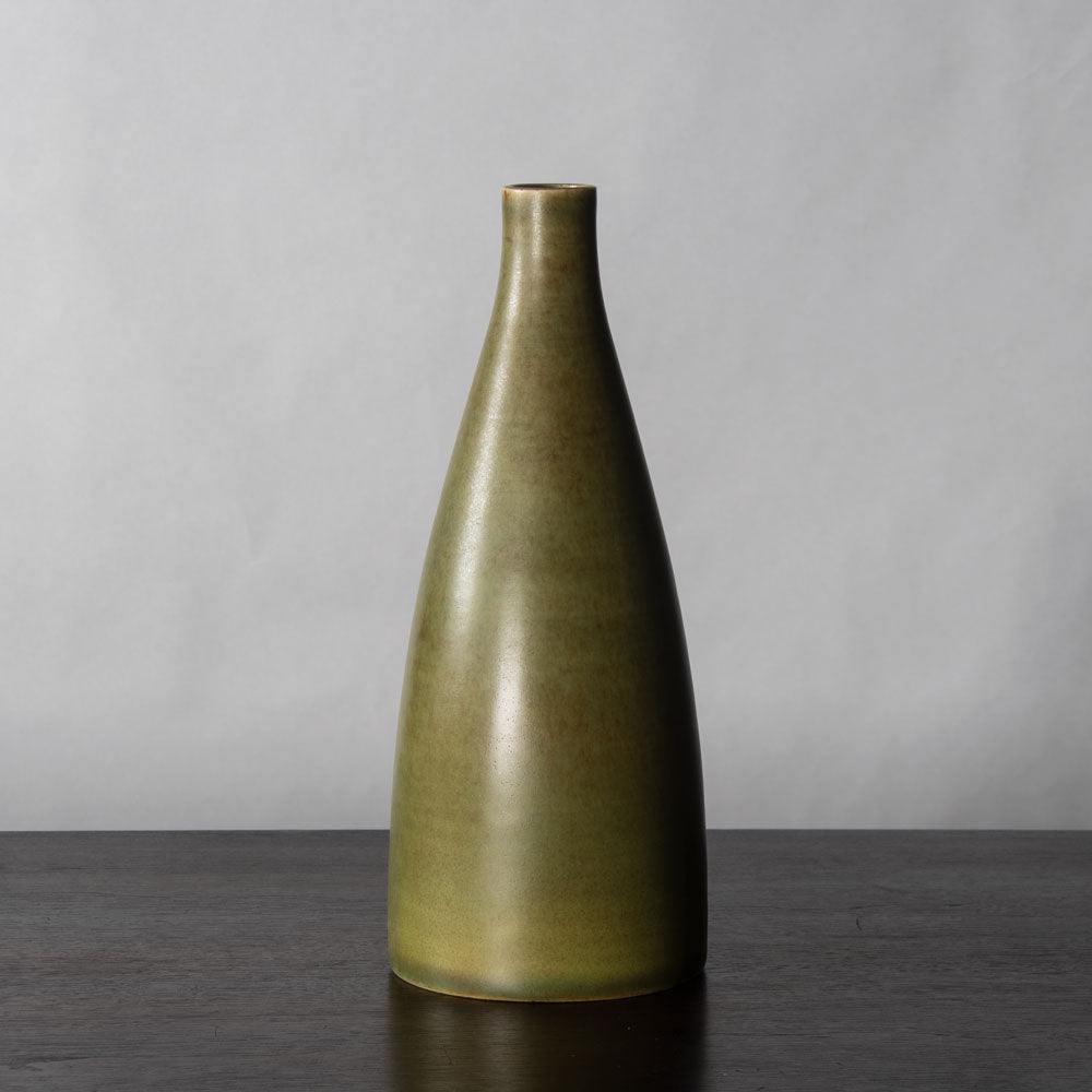 Erich and Ingrid Triller for Tobo, stoneware vase with green glaze G9476