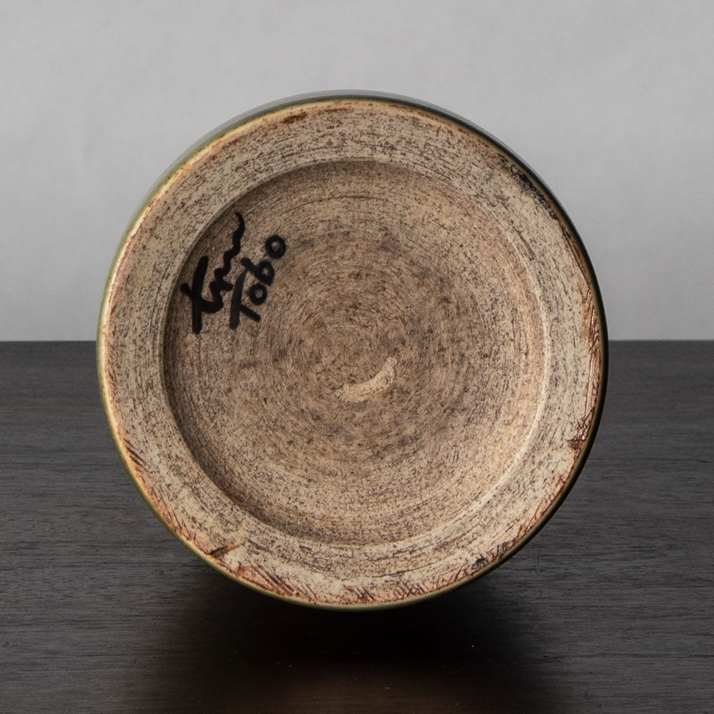 Erich and Ingrid Triller for Tobo, stoneware vase with green glaze G9476