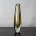 Gunnel Nyman for Nuutäjarvi-Nottsjö, Finland, tall vase with internal control bubbles in yellow and clear glass H1545