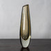 Gunnel Nyman for Nuutäjarvi-Nottsjö, Finland, tall vase with internal control bubbles in yellow and clear glass H1545