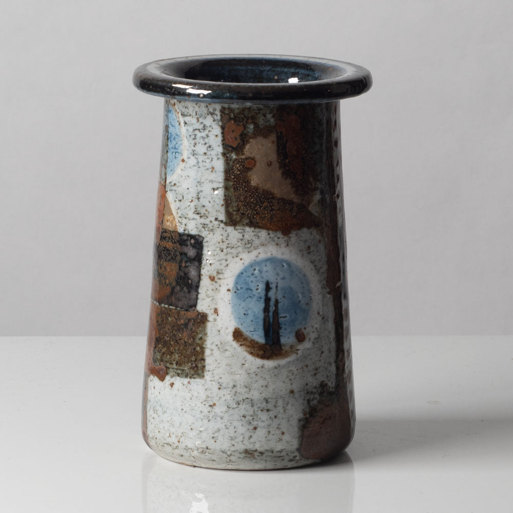 Rörstrand Drejar Gruppen vase with abstract illustration H1478