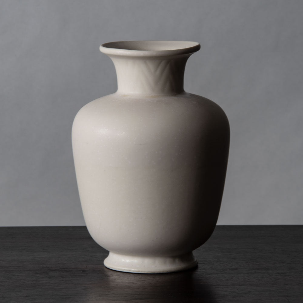 Gunnar Nylund for Rorstrand, Sweden, stoneware vase in matte white glaze J1110