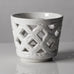 Gunnar Nylund for Rorstrand, Sweden, stoneware basket with glossy white glaze J1593