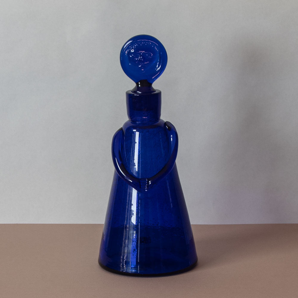 Erik Hoglund for Boda, blue glass decanter J1107