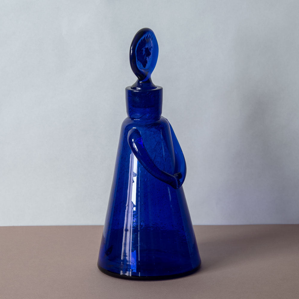 Erik Hoglund for Boda, blue glass decanter J1107